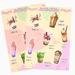 สติกเกอร์ไวนิลพิมพ์สีเต็มรูปแบบ กันน้ำ ตัดตามรูป ลายการ์ตูนน่ารัก แบบ Kiss Cut - Product Image 4