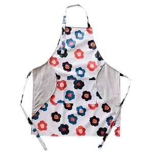 Floral Water Repellent <b>Apron</b> Polyester Cotton Daily Cooking Use Simple Pattern <b>Kitchen</b> <b>Apron</b> - Product Image 5