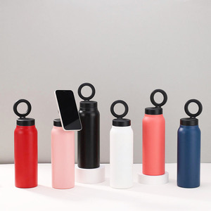 Sports Portable 24oz 32oz Free Custom Logo Colorful Thermal Flask Phone Holder <b>Thermos</b> Bottles Magnetic Tumbler Lid - Product Image 2