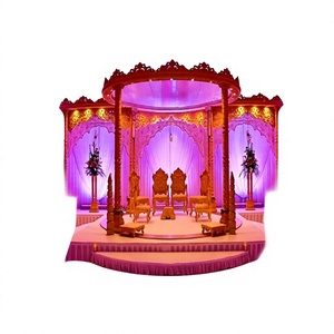 Raj Mahal Maharani <b>Wedding</b> Mandap Exclusive Double Pole Indoor <b>Wedding</b> Mandap Affordable Hindu <b>Wedding</b> Twin Pillar Mandapam - Product Image 1