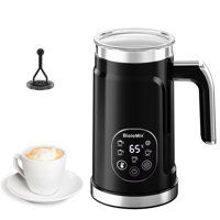 Mousseur à lait électrique 110/240V, écran tactile en plastique, 300ml, 5 en 1, entièrement automatique, haute efficacité, pour la maison, café turc, latte