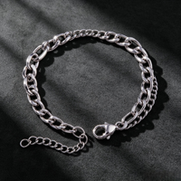 Hochwertiges Handgefertigtes Original-Farbiges Edelstahl-Kettengliederarmband Verstellbares Individuelles Design Trendiger Einfacher Alltagsschmuck