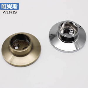 Winis Zinc Alloy Hanger Flange Seat 25mm Diameter Bright Chrome Antique <b>Gold</b> Wall Mount Wardrobe Hardware - Product Image 1