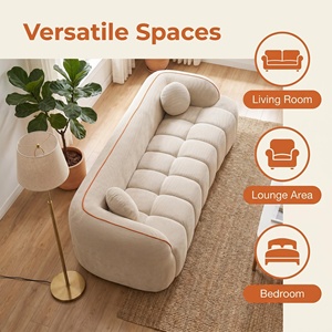 Sofá irregular comprimido al vacío, sofá de tela tejida para dos personas, sofá burbuja con forma de arco suave, envío enrollado que ahorra espacio - Product Image 2