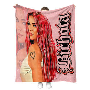 Manta <span class=keywords><strong>Karol</strong></span> <span class=keywords><strong>G</strong></span> superventas, diseño de logotipo personalizado, mantas de felpa, mantas de franela polar, <span class=keywords><strong>Karol</strong></span> <span class=keywords><strong>G</strong></span> Cobijas - Product Image 3