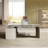 Bureau de direction high-tech moderne et écologique, mobilier de bureau, bureau en L pour chef, directeur général, bureau de direction