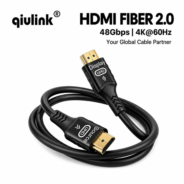 10m 20m 50m 100m 4K Fiber Optic HDMI Cable Long Distance Lossless AOC Cable Slim & Flexible HDMI Cord for Projector & CCTV