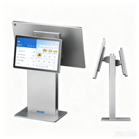 Sistema POS de Doble Pantalla Táctil TouchWo de 15.6 Pulgadas, Aluminio, Android RK3568, 1080P, Caja Registradora Táctil Todo en Uno