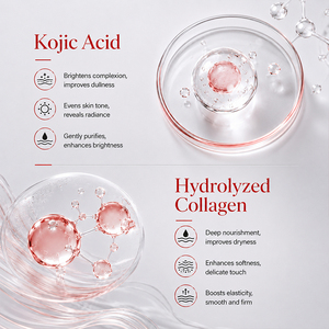 Gel exfoliant visage et corps KORMESIC Private Label 250g à l'acide kojique et au collagène, lissant, éclaircissant, hydratant - Product Image 4