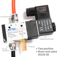 Vanne pneumatique AIRTAC 3V110-06/3V210-08/3V310-10NC normalement fermée, électrovanne de réverser l'air