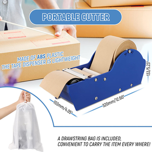 Dispensador de cinta de papel Kraft JH-Mech Ancho ajustable Peso ligero y embalaje portátil Dispensador de cinta de embalaje de metal - Product Image 5
