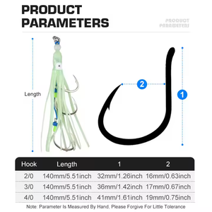 नवीनता उच्च गुणवत्ता वाले चमकदार स्क्वीड स्कर्ट <span class=keywords><strong>3</strong></span> हुक मछली पकड़ने नरम लुरस 2/0 <span class=keywords><strong>3</strong></span>/0 4/0 ऑक्टोपस मछली पकड़ने वाला हुक - Product Image 3