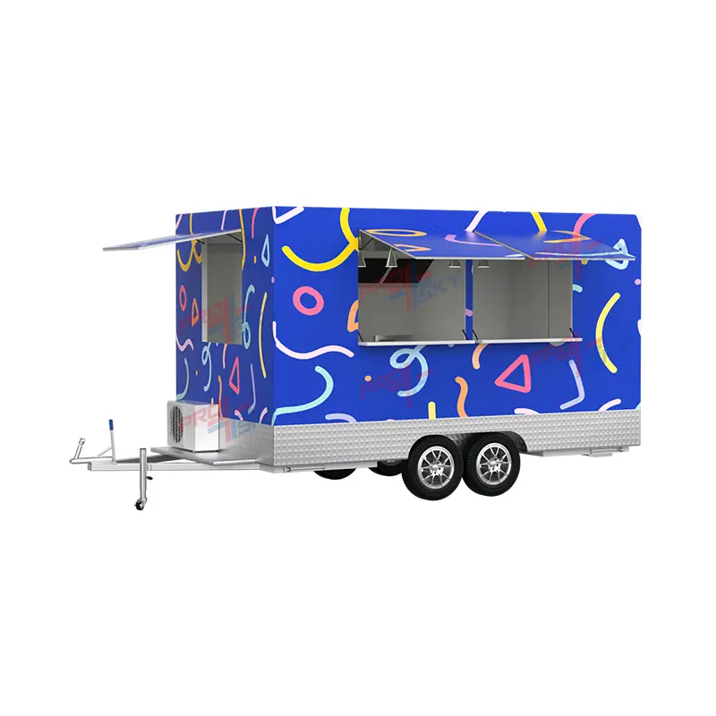 Prosky più recente carrello di cibo Mobile Catering camion a buon mercato fast Food Van rimorchio con attrezzature per interni