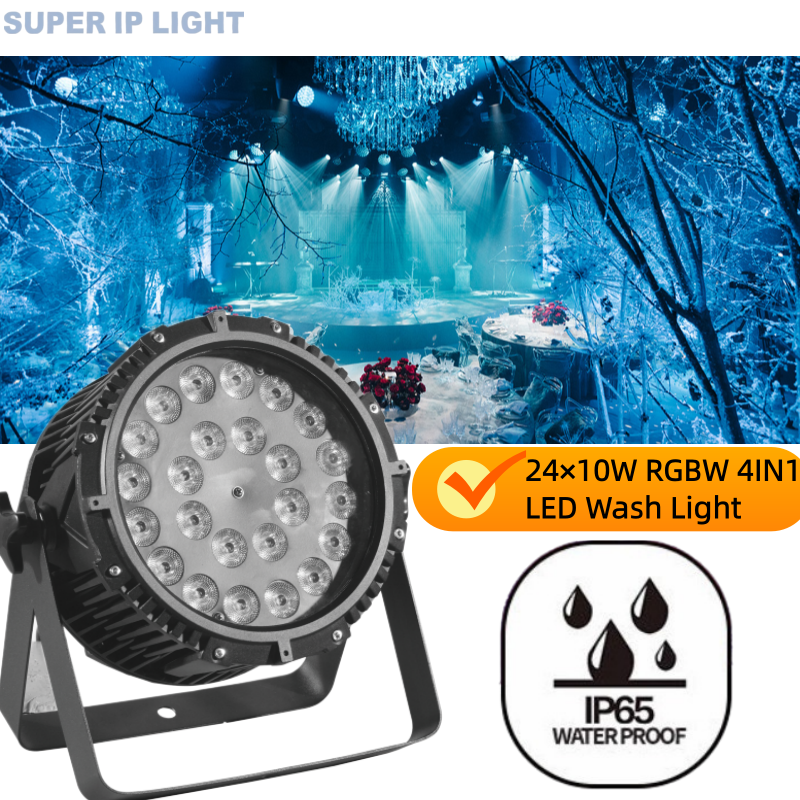 24x10W 250W 50000H Lifespan IP65 Waterproof DMX Sound Active With Die Cast Aluminum for Music Festival Arena 4IN1 LED Wash Light