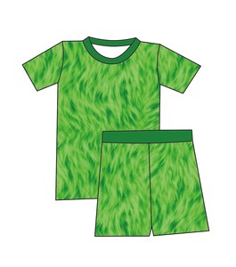 Qingli OEM Fábrica Personalizada SIN Tarifas Conjunto de Shorts de Verano para Niñas con Estampado Colorido de Bambú Transpirable <span class=keywords><strong>y</strong></span> Cintura Elástica - Product Image 4
