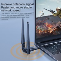 Adaptador de Red USB Inalámbrico de 1200Mbps, Antena de Red Inalámbrica, Tarjeta de Red para Computadora, Receptor Ethernet LAN