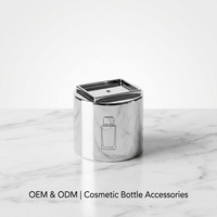 Tapa Magnética para Botellas de Esmalte de Uñas, Cilindro con Ranura para Imán, Parte Interior y Exterior de Plástico para Empaque de Manicura