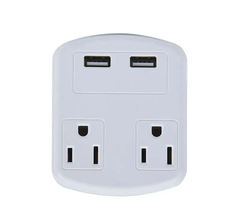 Hot-selling American plug adaptor 2USB travel socket adaptor converter