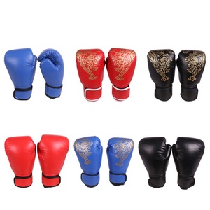 Gants de boxe Muay Thai professionnels à lacets, pour entraînement en salle, en cuir PU, avec sangle de poignet réglable, légers, neufs - Product Image 2