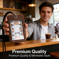 Portefeuille personnalisé en cuir véritable Leefirst, porte-cartes d'identité/de crédit, impression sérigraphique, portefeuille portable personnalisé, clip métallique
