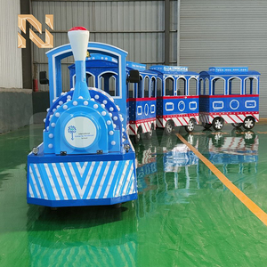 Tren Eléctrico sin Rieles <span class=keywords><strong>de</strong></span> 24 Asientos y 3KW, <span class=keywords><strong>Azul</strong></span>, para Parques <span class=keywords><strong>de</strong></span> Atracciones, Turismo, Uso Interior y Exterior, en <span class=keywords><strong>Venta</strong></span> - Product Image 2