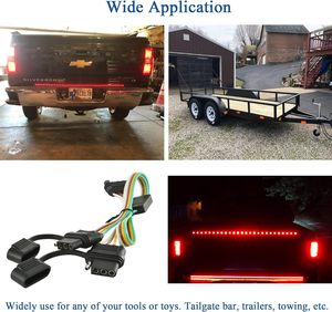 4-Wege-Verlängerungskabel für flache Anhänger-Verlängerung kabel Geformter Stecker PVC-isolierter Anhänger-Rücklicht-Kabelbaum für Automobile - Product Image 5