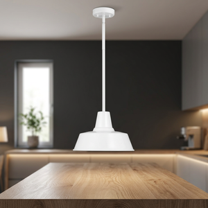 Suspension suspendue ronde en métal en laiton AK en poudre blanche finie pour décor de café/décor de salon - Product Image 3