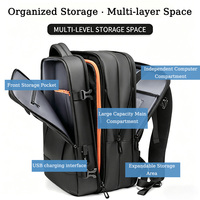Sac à dos pour ordinateur portable, vente en gros, imperméable, grande capacité, sac à dos de voyage d'affaires, port de charge USB, pour hommes et femmes, bureau, logo personnalisé