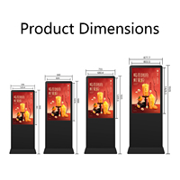 Écran tactile numérique Android sur pied de 50 pouces, totem vidéo, affichage numérique, kiosque, lecteur publicitaire LCD pour centres commerciaux