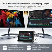 Cette tablette robuste sous Windows est dotée d'un écran IPS de 10,1 pouces 1920x1200 avec fonction tactile 5 points, N5095, 8 Go de RAM, 128 Go de EMMC, 5900 mAh