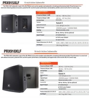 Haut-parleur actif professionnel basse fréquence JBN PRX918XLF 18 pouces pour scène/mariage avec amplificateur CROWN et subwoofer
