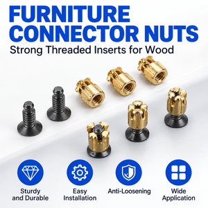 Wardrobe Wooden Board <b>M4</b> Expansion Insert Nut with <b>Screw</b> Removable Furniture Hinge Fastener for Cabinet - Product Image 6