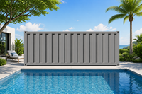 Piscine en conteneur FRP avec panneaux muraux ondulés - Piscine extérieure intégrée en fibre de verre pour usage domestique et commercial