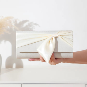 Bell Luxury Brand Red <b>Square</b> Envelope Bowknot Satin Clutch Chain Crossbody Evening Bag Women Elegant <b>Adjustable</b> Underarm - Product Image 3