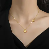 Collier pendentif papillon en acier inoxydable de haute qualité étanche colliers papillon en or 18 carats cadeau de bijoux à la mode pour les femmes