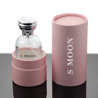 Bouteille de Parfum Vide en Verre Ronde de 30ml 50ml 100ml avec Capuchon Magnétique, Bouteille de Parfum Cylindrique avec Boîte et Logo Personnalisé