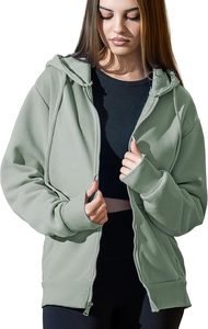Sudadera con Capucha Extra Grande para Mujer, de Felpa Suave, Mezcla de Algodón, Cálida, con Cierre Completo, para Snowboard - Product Image 3
