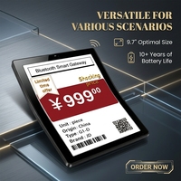 Pantalla Digital COMPAX de 9.7 Pulgadas con Tinta Electrónica de 4 Colores, Gráficos de Texto, Bajo Consumo, Clasificación IP65, 2 Años de Garantía, Uso en Interiores, Basado en la Nube