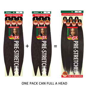 Offre Spéciale : <span class=keywords><strong>3x</strong></span> Extensions de Tresses Africaines au Crochet pour Tresses Faciles, Fibre Pré-Étirée à Basse Température, Qualité Supérieure, Double Trame Faite à la Machine - Product Image 2