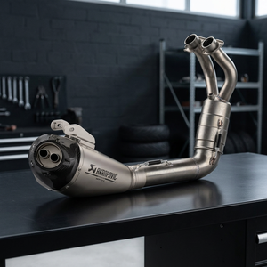 Sistema di Scarico Completo in Acciaio Inox Akrapovi, Silenziatore Argento per Yamaha MT-09 15/Serie Tracer 900, Moto Stradale, Nuovo in Scatola - Product Image 2