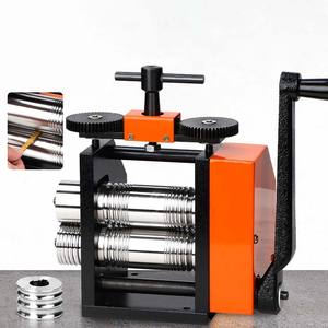 เครื่องรีดโลหะเครื่องทำเครื่องประดับ-เครื่องกดครึ่งวงกลมสี่เหลี่ยมสำหรับสร้อยข้อมือทอง/เงินการขึ้นรูปแท่งวาดลวด - Product Image 1