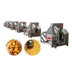 Büyük kapasiteli tatlı kelebek patlamış mısır makinesi mısır patlamış mısır makinesi işleme hattı çikolata patlamış mısır makinesi