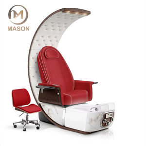 Fauteuil de pédicure professionnel europé<span class=keywords><strong>en</strong></span> réglable pour spa et salon de manucure - Design à dossier haut, massage par vibration intégrale automatique - Product Image 2