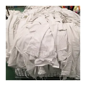 100% Full Cotton Dark Color Wiping Waste Used Industry Mixed Color T-shirt Recycled Pure White Cotton Rags 10KG Bale Rags