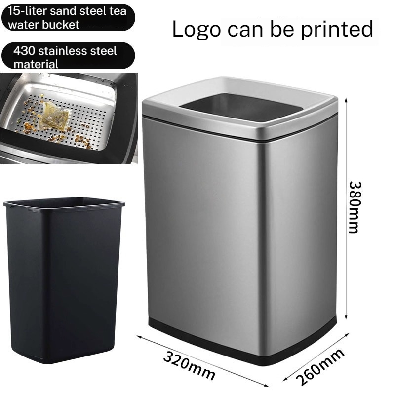 ถังเก็บน้ำชาสแตนเลสทรงสี่เหลี่ยม15L