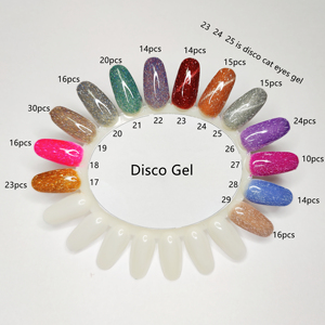 Nuevo brillo neón oscuro diamante reflectante DIY Disco esmalte de uñas UV barniz esmaltado fuente de lámpara <span class=keywords><strong>LED</strong></span> embalaje de botella semipermanente - Product Image 3