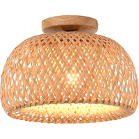 Lustre d'art en rotin de tissage de bambou a mené le lustre en bambou de lumière pendante en bambou