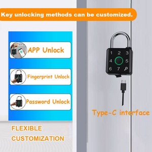 Candado Inteligente Electrónico con Huella Dactilar Biométrica, Combinación Digital, Aleación de Zinc y Acero Inoxidable, Bluetooth Tuya, de Seguridad - Product Image 2