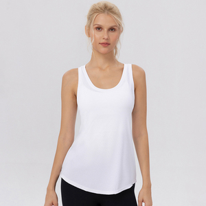 Chaleco de Yoga Fresco de Verano para Mujer, Transpirable, de Alta Elasticidad, Sin Mangas, Top Deportivo Holgado para Correr, Gimnasio, Yoga - Product Image 1