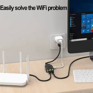 Divisor de Red RJ45 Hembra a 2 Hembra (2 Dispositivos en Red Simultáneamente), Divisor de Internet de 1000 Mbps 1 Entrada 2 Salidas, Divisor LAN con Alimentación Tipo-C - Product Image 5